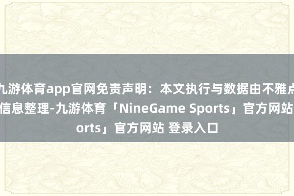 九游体育app官网免责声明：本文执行与数据由不雅点左证公开信息整理-九游体育「NineGame Sports」官方网站 登录入口