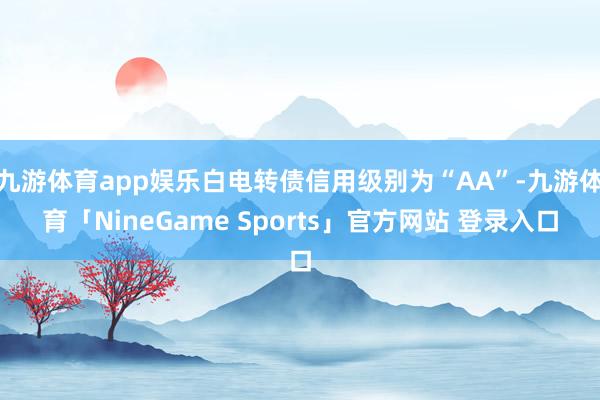 九游体育app娱乐白电转债信用级别为“AA”-九游体育「NineGame Sports」官方网站 登录入口